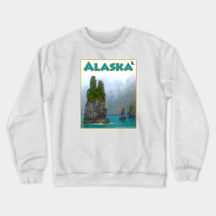 Rocky Seascape Alaska Crewneck Sweatshirt